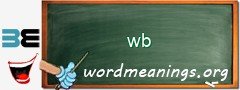 WordMeaning blackboard for wb